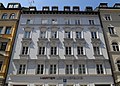 Holzstraße 6; Mietshaus, Neurenaissance, 1877 von A. Schmelzle. This is a picture of the Bavarian Baudenkmal (cultural heritage monument) with the ID D-1-62-000-2824 (Wikidata)