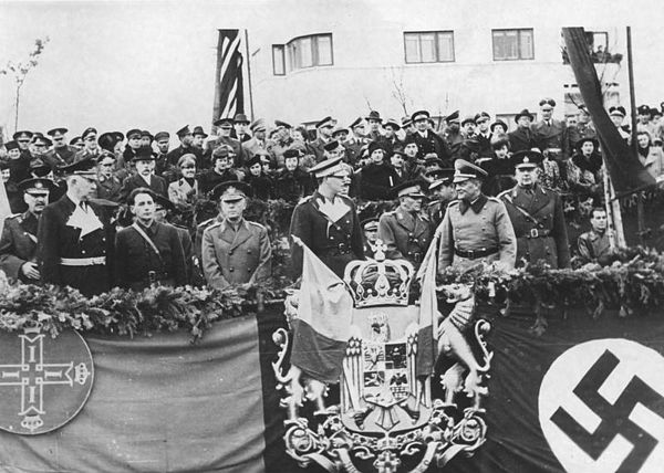 Horia Sima, Antonescu and King Michael I of Romania, 1940