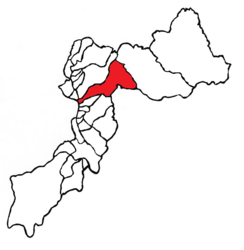 Location of the district in Huancayo Province