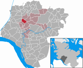 Poziția Huje pe harta districtului Steinburg