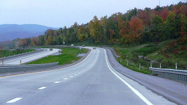 I-99/US 220 north near Bald Eagle, Pennsylvania in October 2011