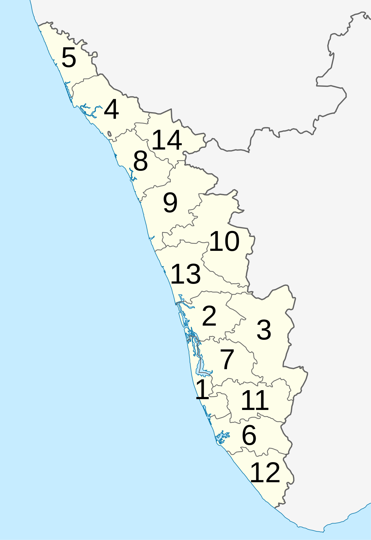 File:India Kerala districts numbered.svg - Wikimedia Commons