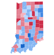 Résultats de l'élection présidentielle de l'Indiana 1880.svg