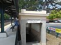 The southeast entrance to the pedestrian tunnel.