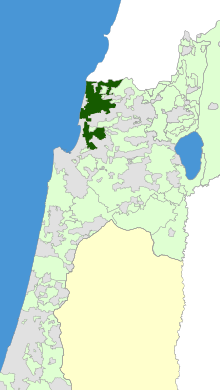 Der Regionalverband (dunkelgrün) neben anderen Gebietskörperschaften