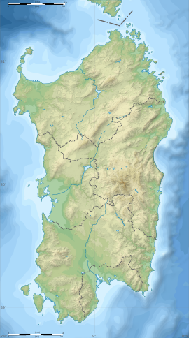Poloha mesta na Sardínii