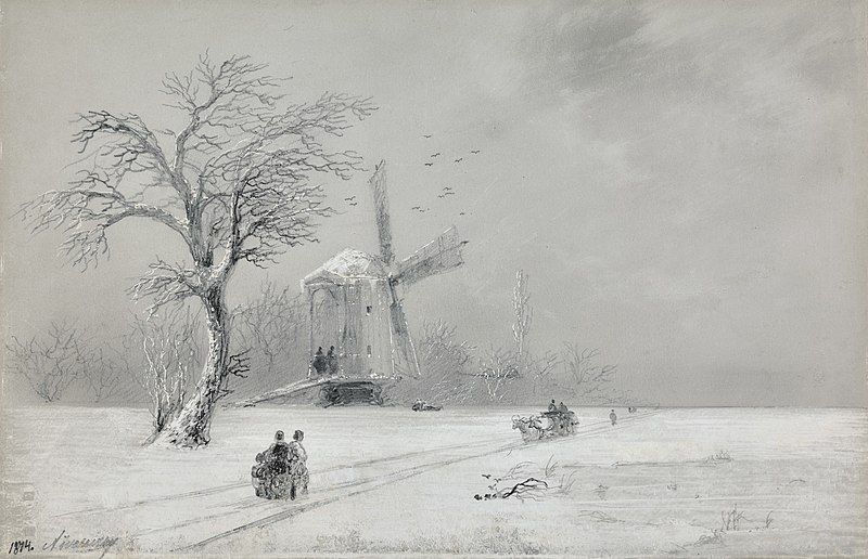 File:Ivan Konstantinovich Aivazovsky - Winter in Ukraine, 1874.jpg