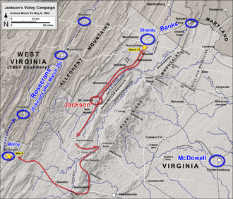 Valley Campaign: Kernstown to McDowell Jackson's Valley Campaign March 23 - May 8, 1862.png