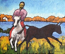 Camargue sauvage (1996). (54 × 65 cm)