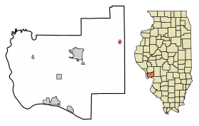 Jersey County Illinois Incorporated and Unincorporated areas Fidelity Highlighted.svg