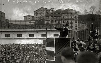 Jose Antonio Agirre Lekube speech in Basque Nationalism Meeting, 1933.jpg