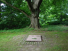 Karen Blixen's grave in Rungstedlund, Denmark