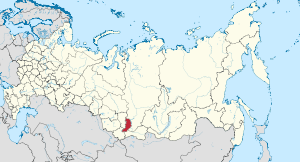 Hakaszföld elhelyezkedése Oroszország területén belül
