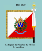 Drapeau 2e bataillon de la légion des Bouches-du-Rhône (revers)