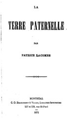 Patrice Lacombe, La terre paternelle, 1871    