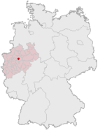 Lage der kreisfreien Stadt Dortmund in Deutschland