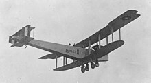 First US built Handley Page bomber, the Langley, in flight Langley 1st Handley Page bomber built in US, by Standard Aircraft - NARA - 17339062.jpeg