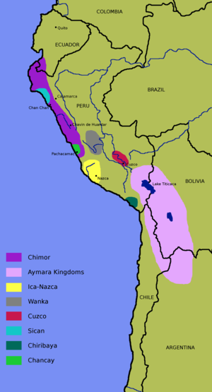 A map of the extent of the Kingdom of Cuzco in 1438 Late-intermediate-peru.png