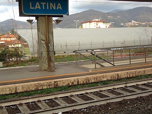 Latina railway station platform