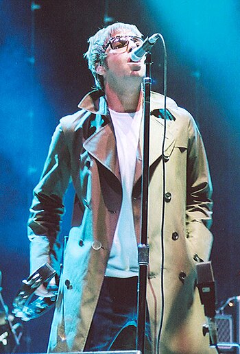 Liam Gallagher of Oasis performing at a concer...