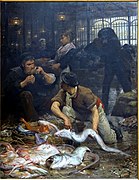 La Halle aux poissons, le matin, 1880, Victor Gilbert.