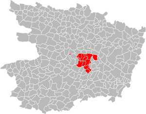 Lage der CC Loire Aubance im Département Maine-et-Loire