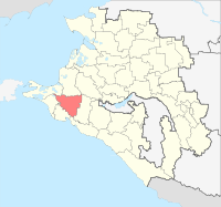 Розташування Кримського району на мапі Краснодарського краю