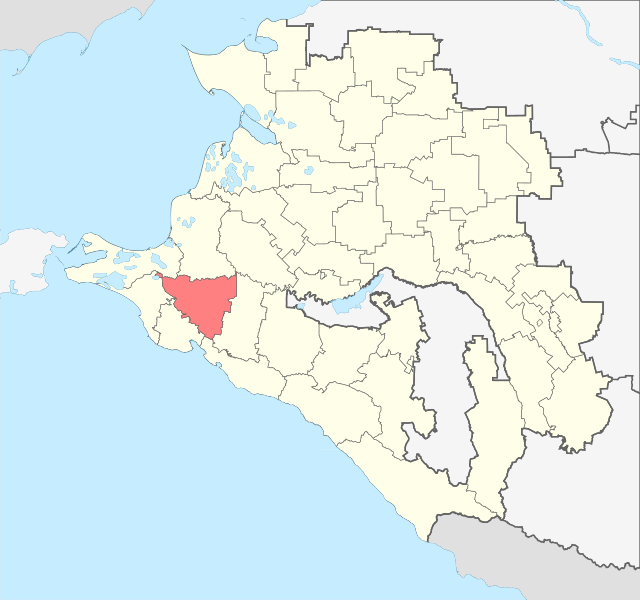 Крымский район на карте