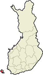 Hammarland sur la mapo de Finnlando
