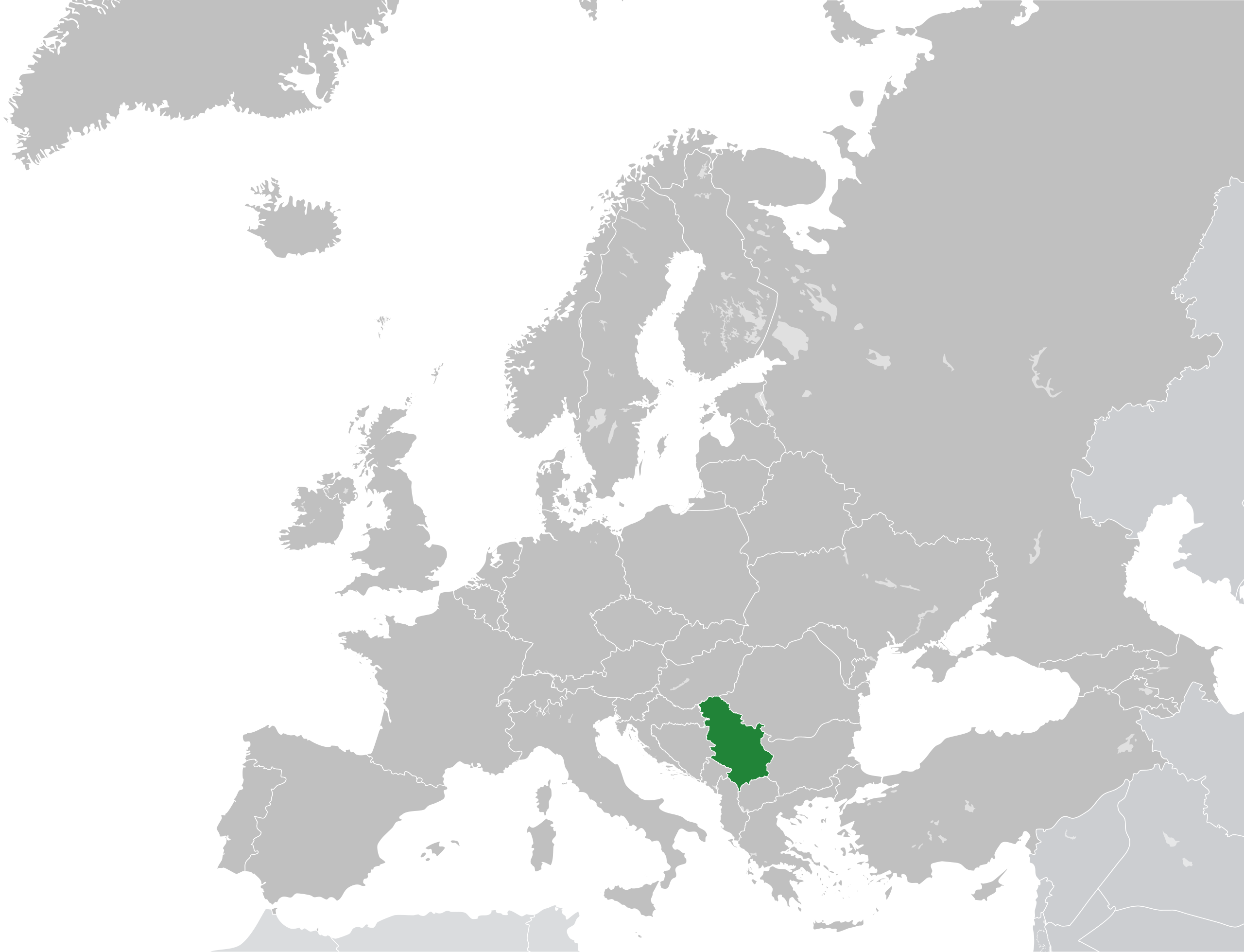 File:Location of Serbia in Europe, Vojvodina highlighted.png - Wikimedia  Commons