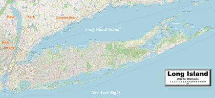 Detailed map of Long Island