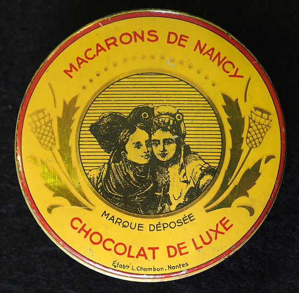 File:Macarons de Nancy, Chocolat de Luxe tin, etab L Chambon, Nantes.JPG