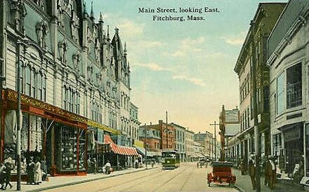 Main Street, looking east, in c. 1912