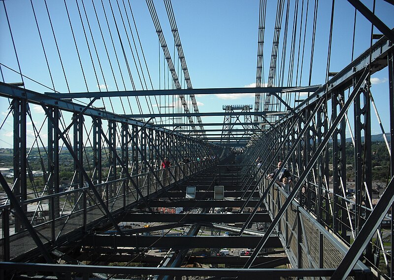 File:Main girder from inside, Newport Transporter Bridge.jpg