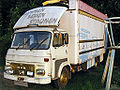 Saviem-Lkw mit dem Markenzeichen der MAN, unter deren Namen die Fahrzeuge eine Zeit lang in Deutschland vertrieben wurden