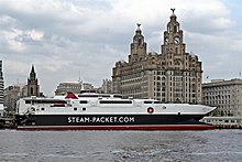 Manannan and Liver Building, Pier Head, Liverpool (geograph 2978805) .jpg