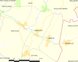 Mapa obce Noircourt