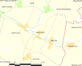 Poziția localității Noircourt
