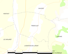 Poziția localității Trémoulet