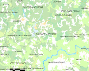 Poziția localității Marcillac-la-Croisille