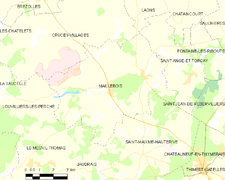 Carte de la commune de Maillebois.