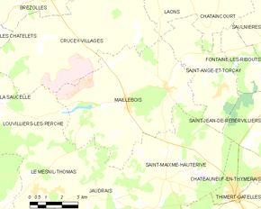 Poziția localității Maillebois