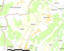 Mapa obce Maynal