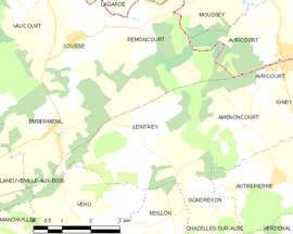 Mapa obce Leintrey
