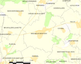 Mapa obce Maignelay-Montigny