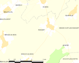 Mapa obce Ransart