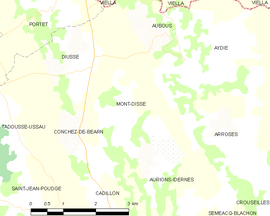 Mapa obce Mont-Disse