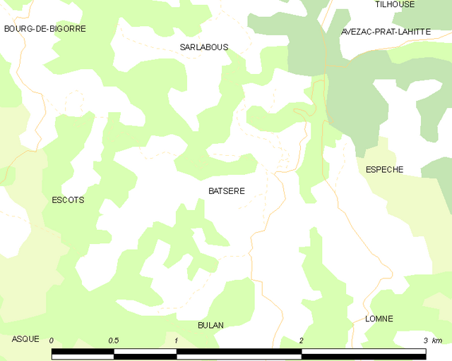 Poziția localității Batsère