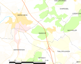 Mapa obce Rimsdorf