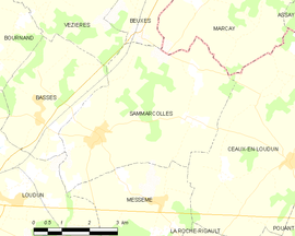 Mapa obce Sammarçolles